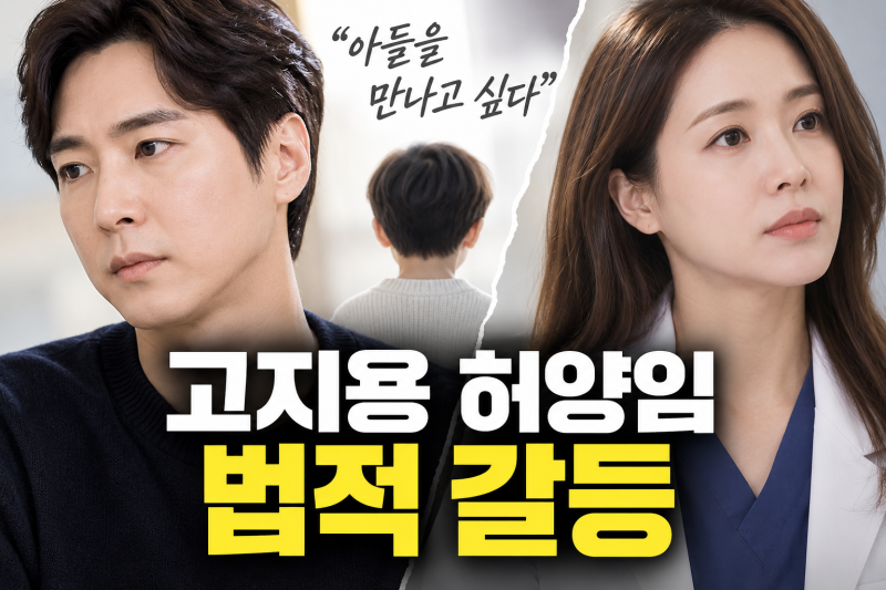 고지용 허양임 이혼 후 법적 갈등, 양육비·면접교섭권·아들 사진 게시 가처분까지
