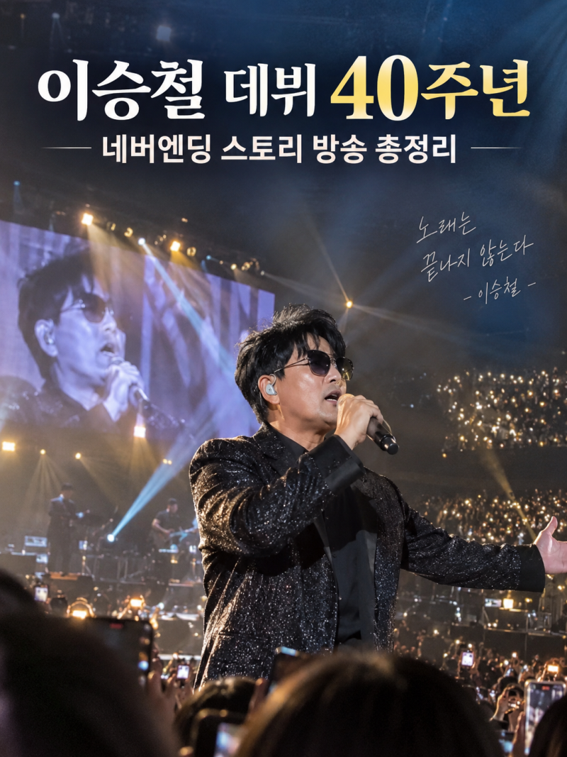 이승철 데뷔 40주년, 네버엔딩 스토리 방송 일정과 음악 인생 총정리