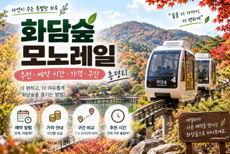 화담숲 모노레일 예약 방법 가격 구간 총정리