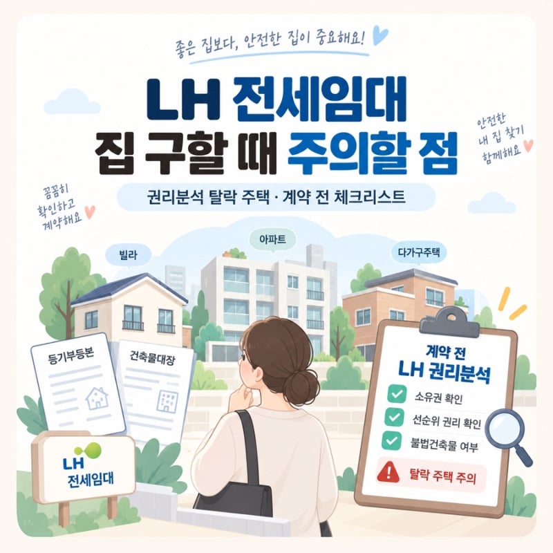 LH 전세임대 집 구할 때 주의할 점｜권리분석에서 탈락하는 집과 계약 전 체크리스트