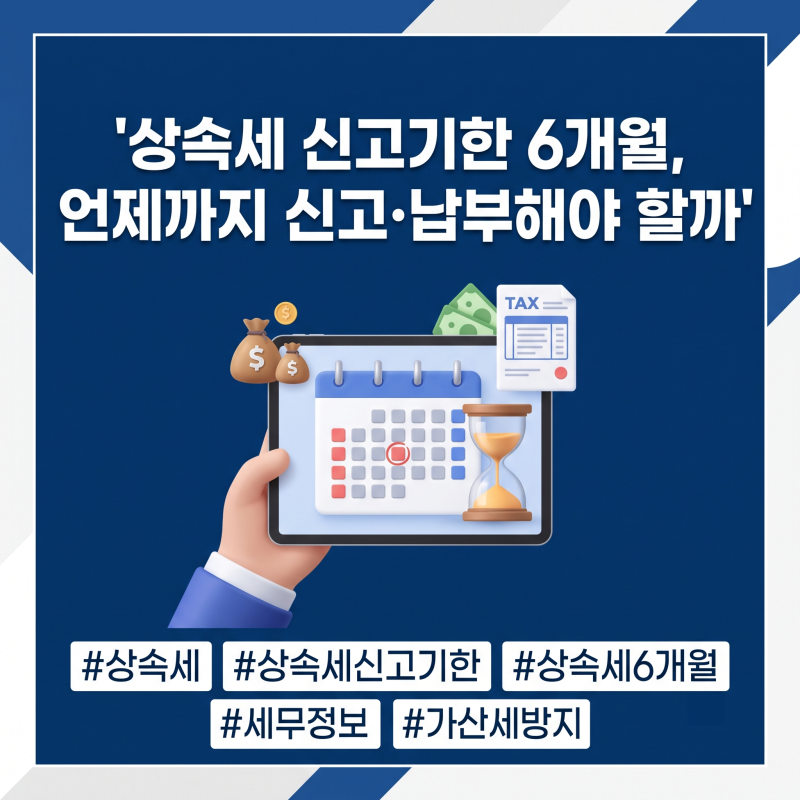 상속세 신고기한 6개월, 언제까지 신고·납부해야 할까