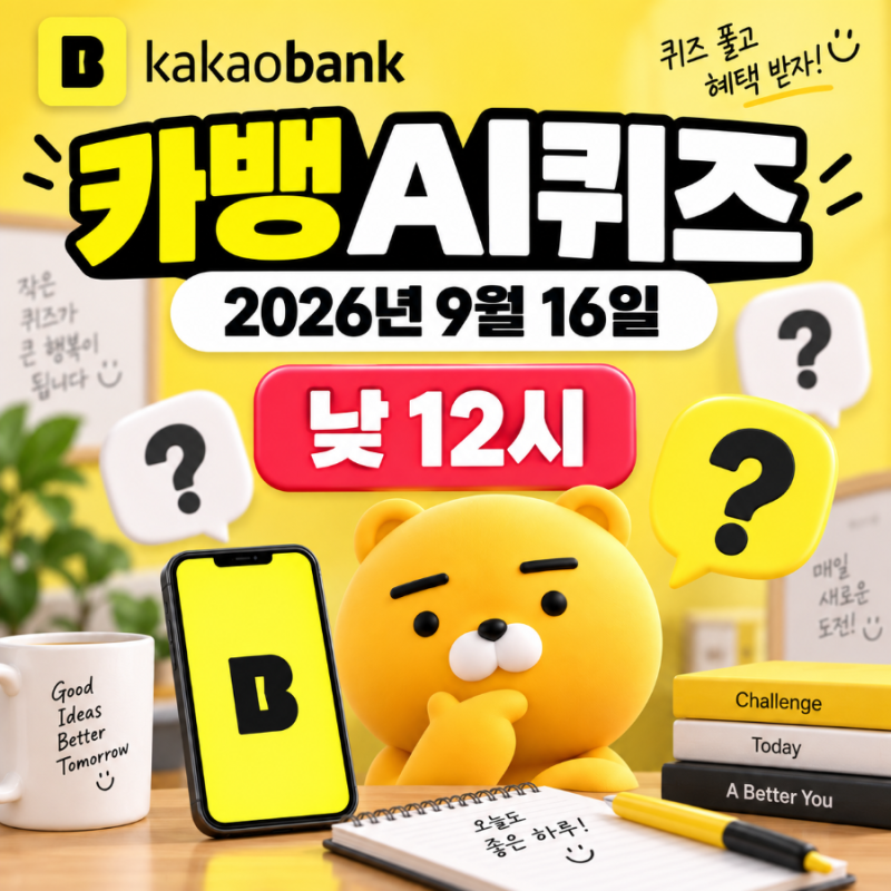9월 16일 카카오뱅크 AI 이모지 퀴즈 정답