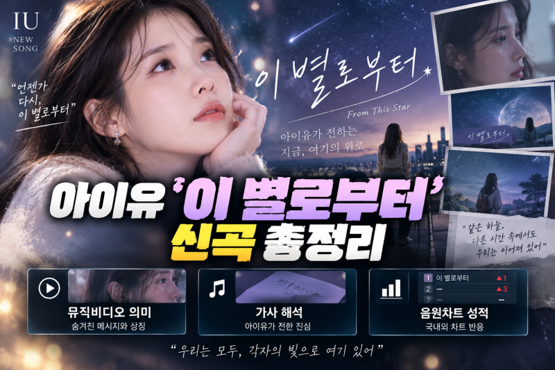 아이유 ‘이 별로부터’ 신곡 총정리｜뮤직비디오 의미·가사 해석·음원차트 성적