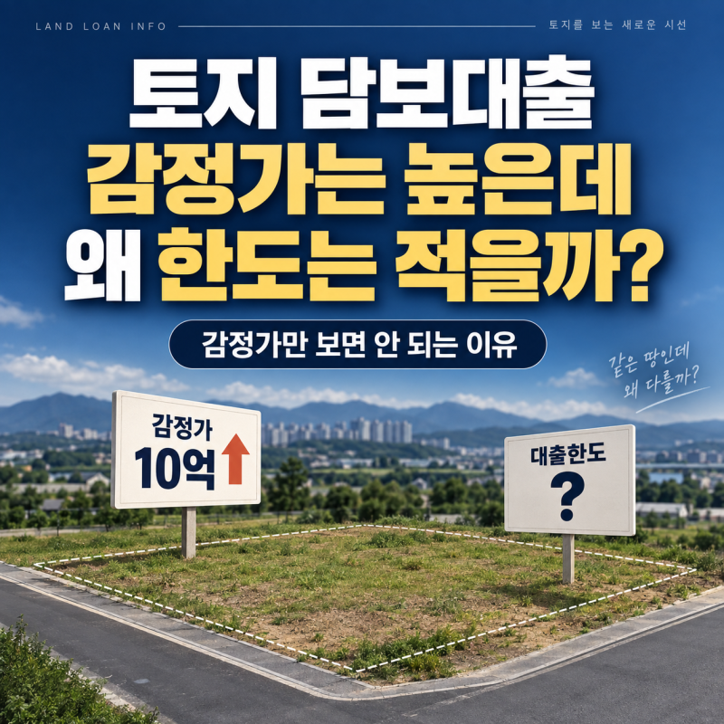토지 담보대출, 감정가는 높은데 왜 대출한도는 적게 나올까?