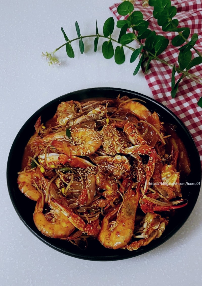 해물찜 황금 꽃게 새우 콩나물 가득 넣은 해물찜 양념 맛내기 과정과 조리 포인트
