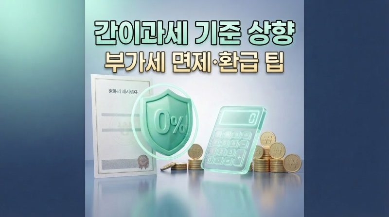 2026년 개인사업자 필독: 간이과세 기준액 상향과 부가세 납부면제 총정리