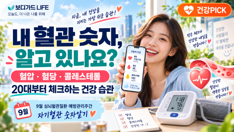 내 혈관 숫자 알고 있나요?｜혈압·혈당·콜레스테롤 정상수치와 관리법