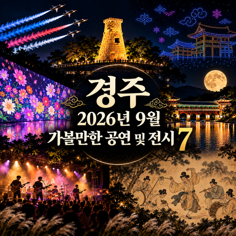 경주 2026년 9월 가을 가볼만한 행사축제 및 공연전시 일정