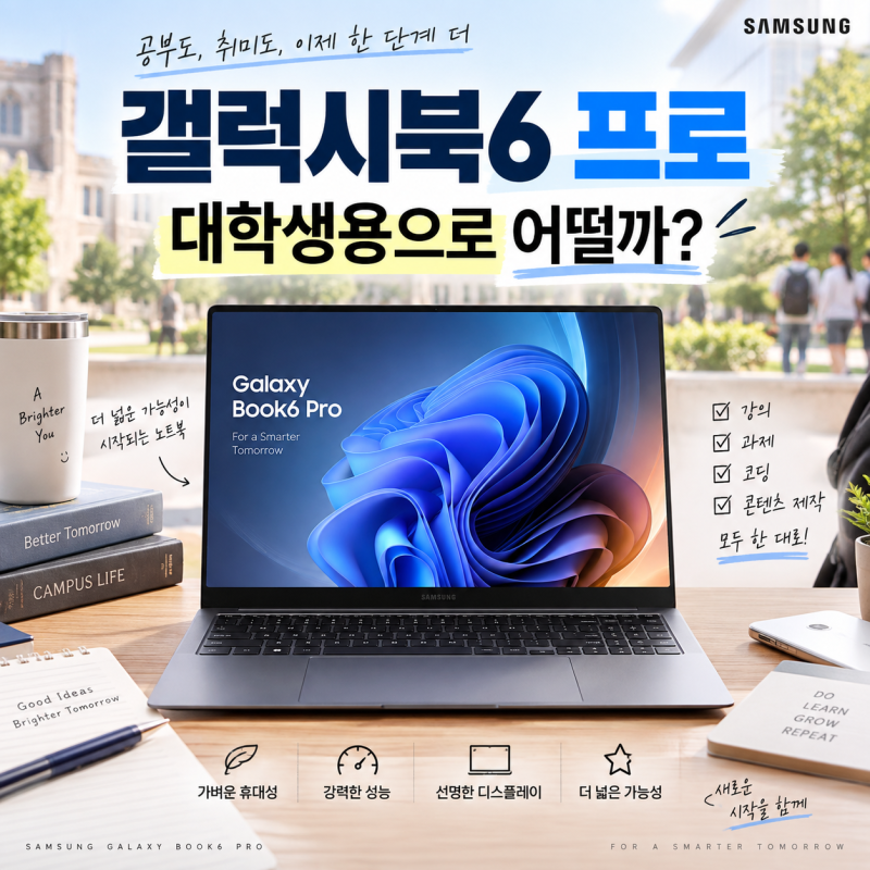 갤럭시북6 프로 울트라7 32GB 1TB, 대학생 고성능 노트북으로 괜찮을까?