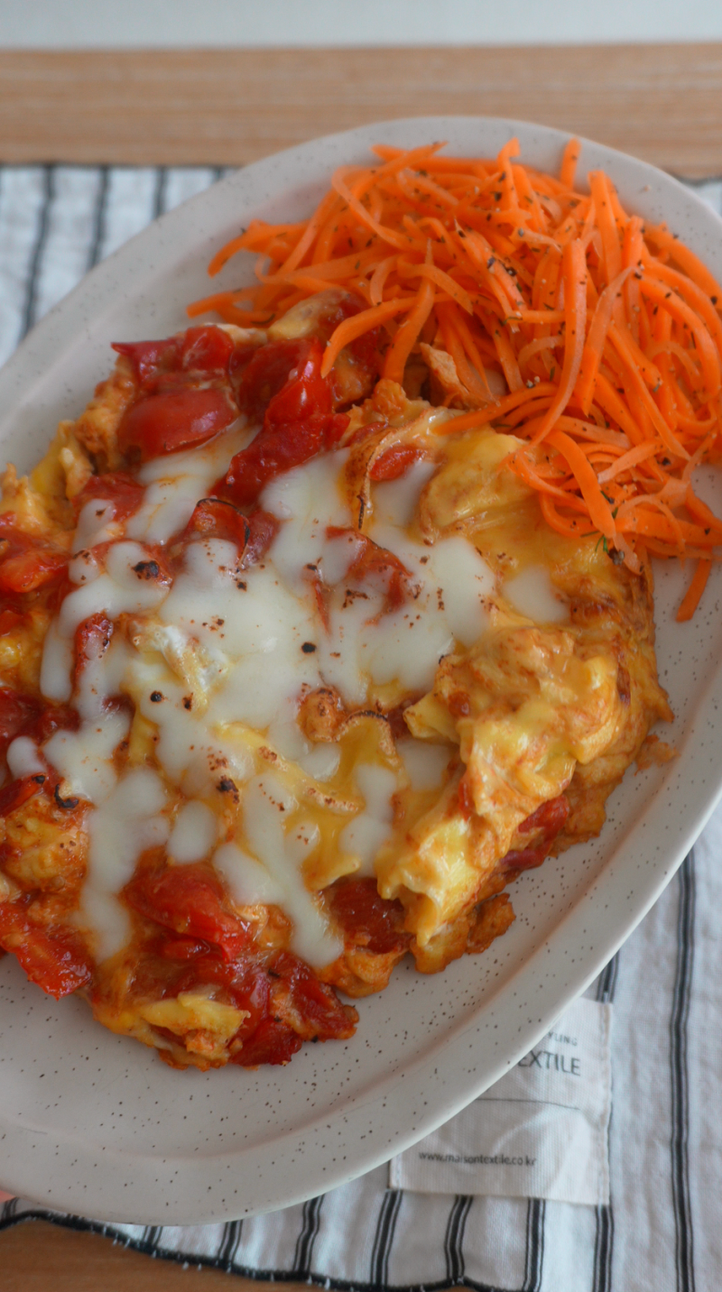 토마토 치즈 오믈렛 레시피 맛있게 다이어트 요리 만들기!
