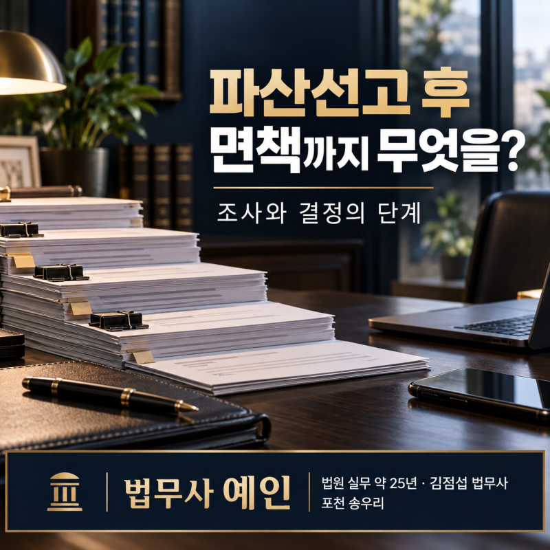 개인파산 절차, 파산선고와 면책결정 사이에 무엇을 확인하나요?