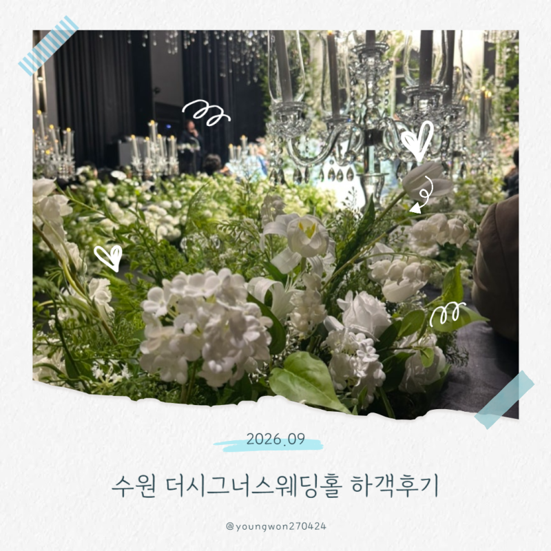 [하객후기] 수원 더시그너스 웨딩홀 하객 솔직후기
