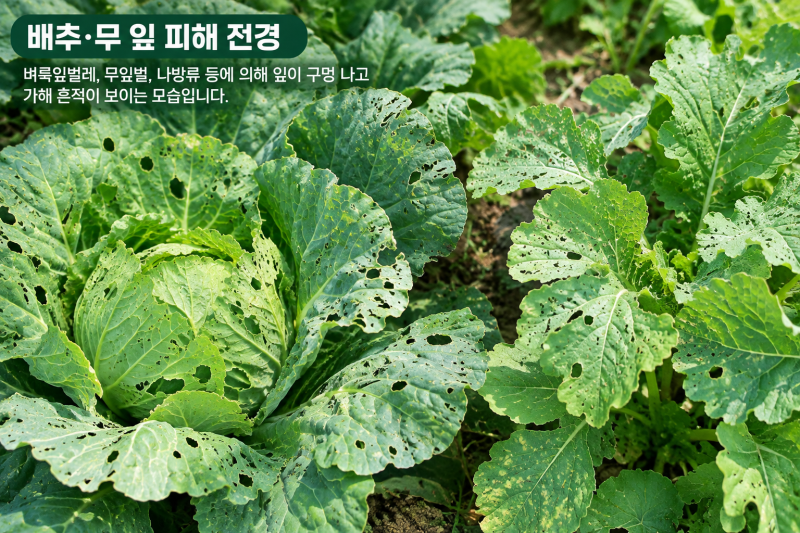 9월 중순 배추·무 병해충 어떻게 방제할까? 실전 농약 추천 총정리