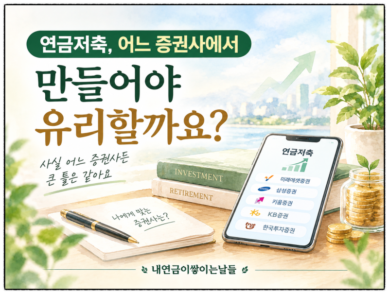 연금저축, 어느 증권사에서 만들어야 유리할까요[22일자]