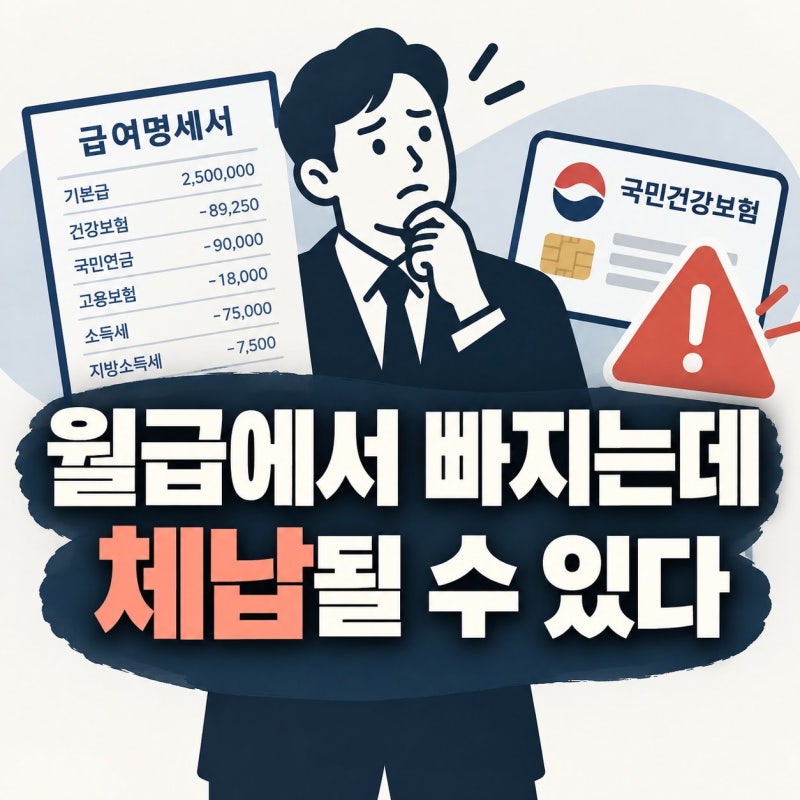 대기업 직장인 건강보험 보험료 체납 조건, 실제로 가능할까
