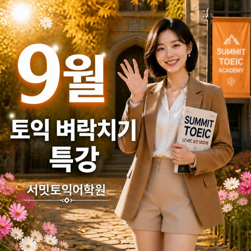 창원 마산 김해 토익학원 추천 9월 20일 토익 D-1 벼락치기 공부법