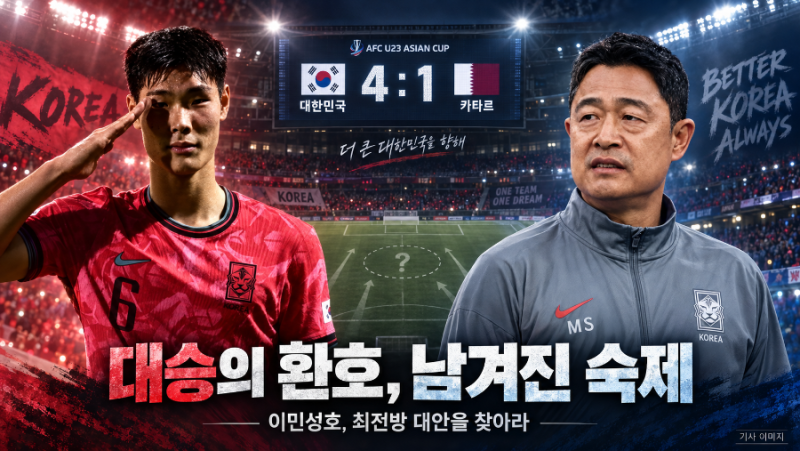 [아시안게임 포커스] 엄지성이 걷어낸 의심, 김명준이 남긴 숙제 이민성호 대승의 두 얼굴