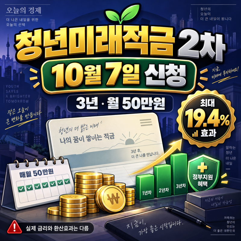 청년미래적금 2차 신청 10월 7일, 연 19.4% 효과와 청년도약계좌 갈아타기 총정리