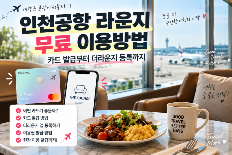 仁川空港ラウンジ無料利用方法：カード発行からザ・ラウンジ登録まで