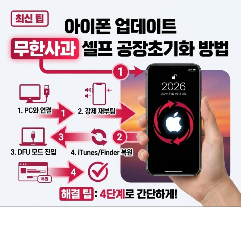 아이폰 업데이트 무한사과 셀프 공장초기화 방법, 정말 혼자서 해결할 수 있을까