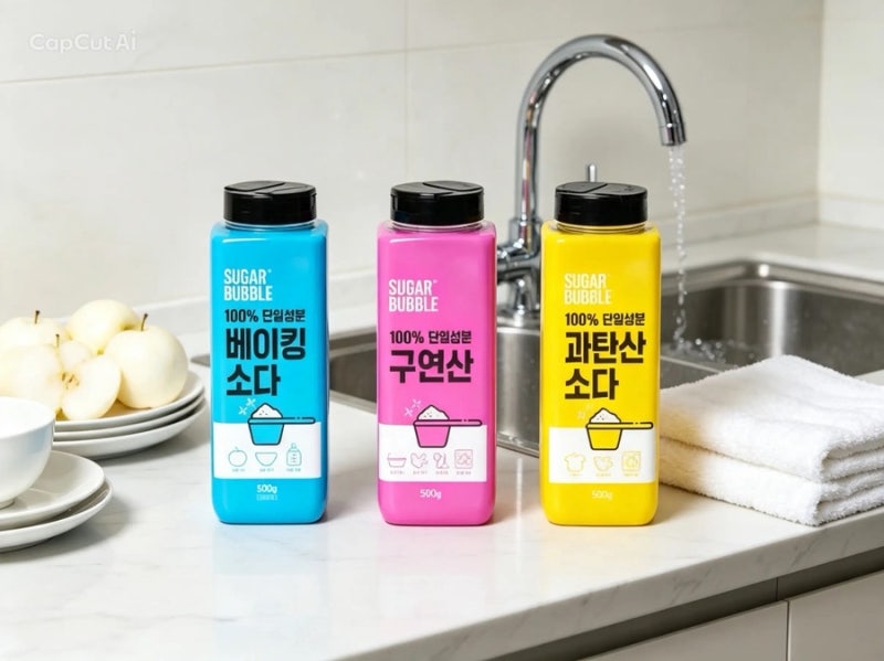 구연산,과탄산소다,베이킹소다 차이 살림초보가 알아두면 좋은 청소용품 3가지