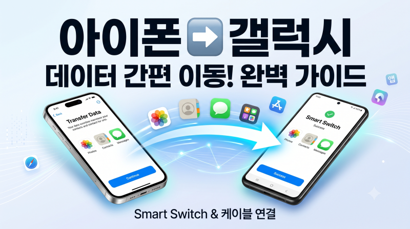 아이폰에서 갤럭시로 데이터 및 어플 간단히 옮기는 방법 (ft. 스마트 스위치)