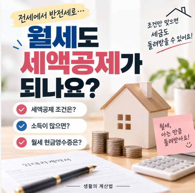 월세도 세액공제가 될까? 월세 연말정산 조건부터 현금영수증까지