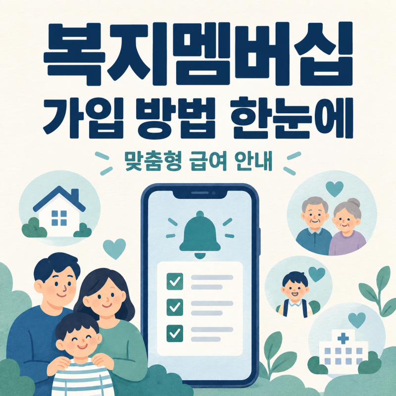 복지멤버십 가입 방법, 맞춤형 급여 안내와 지원금 신청 차이 총정리