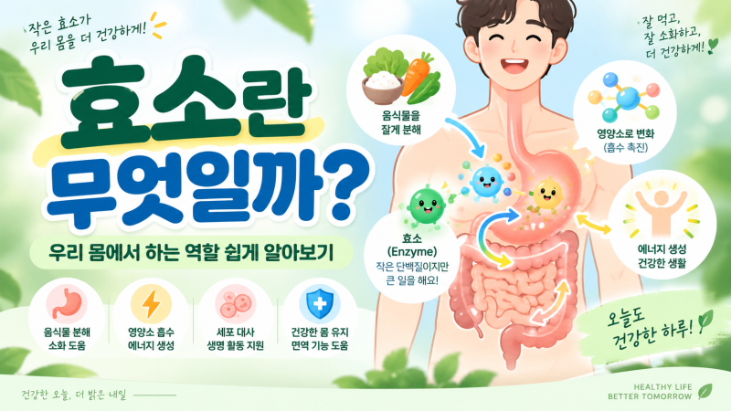 효소란 무엇일까? 우리 몸에서 하는 역할 쉽게 알아보기