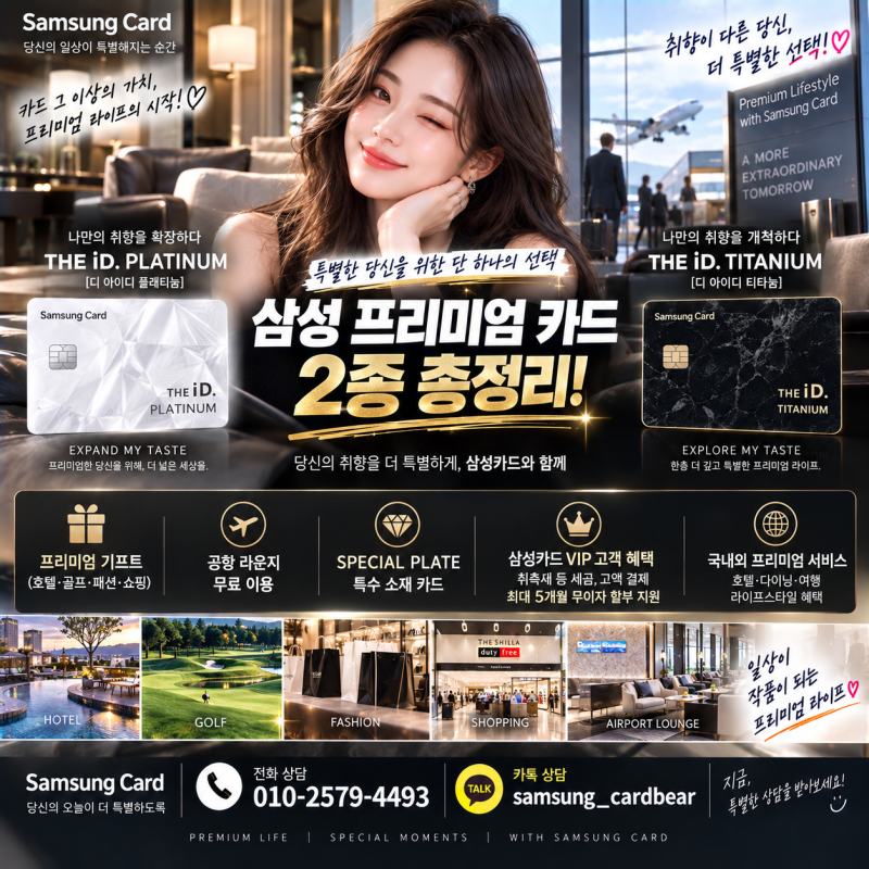 삼성카드 설계사 프리미엄 발급 iD 플래티넘 티타늄 현금지원 혜택