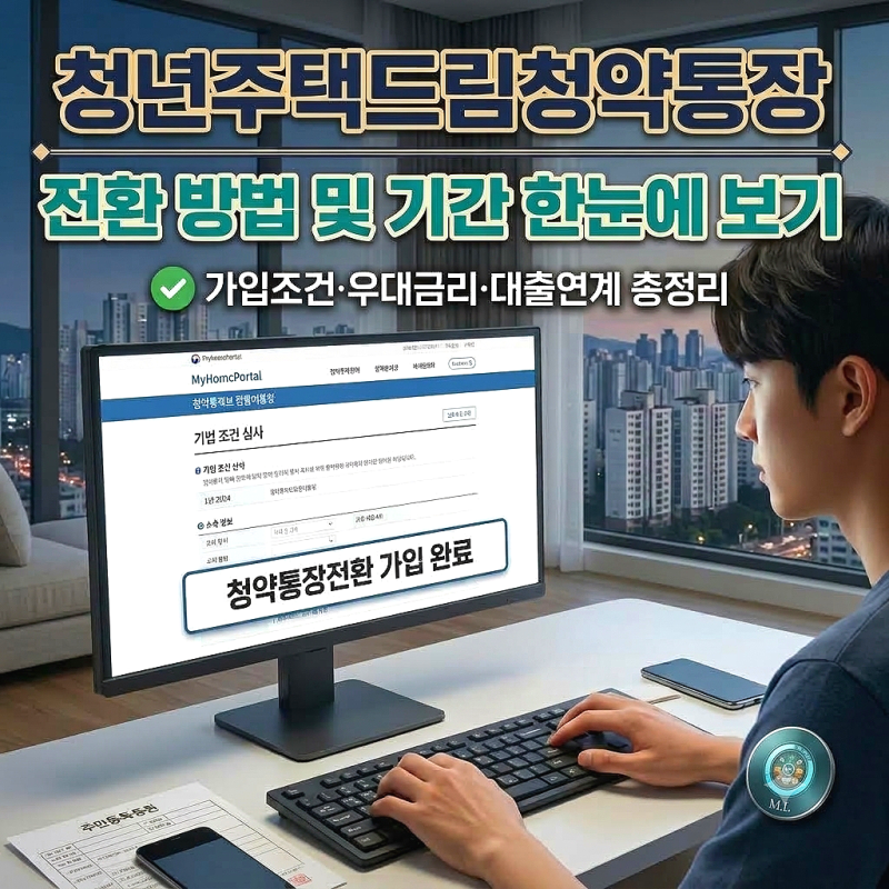 청년주택드림청약통장 전환 방법 및 기간 한눈에 보기
