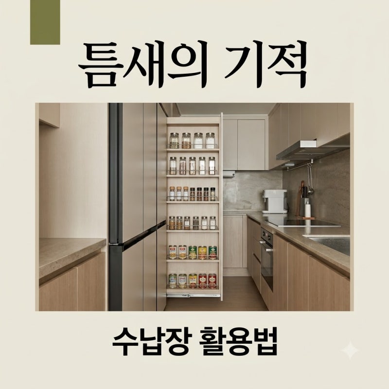 15cm 버리던 공간의 반전.. 틈새 수납장 활용법 5가지로 살림 2배 넓히기