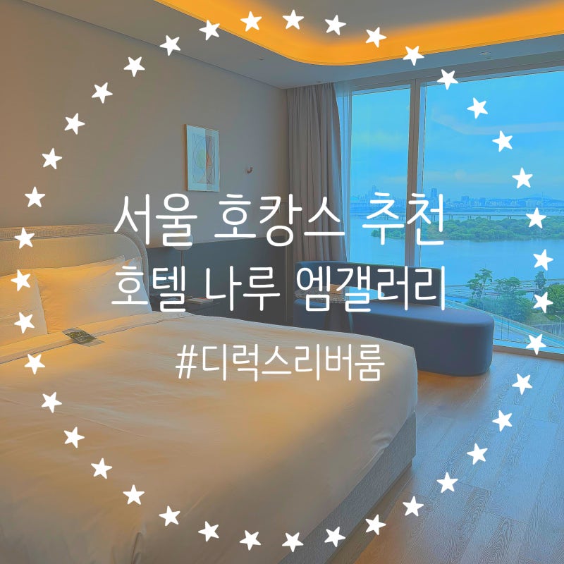 호텔 나루 서울 엠갤러리 디럭스리버룸 호캉스 발렛카드 룸서비스
