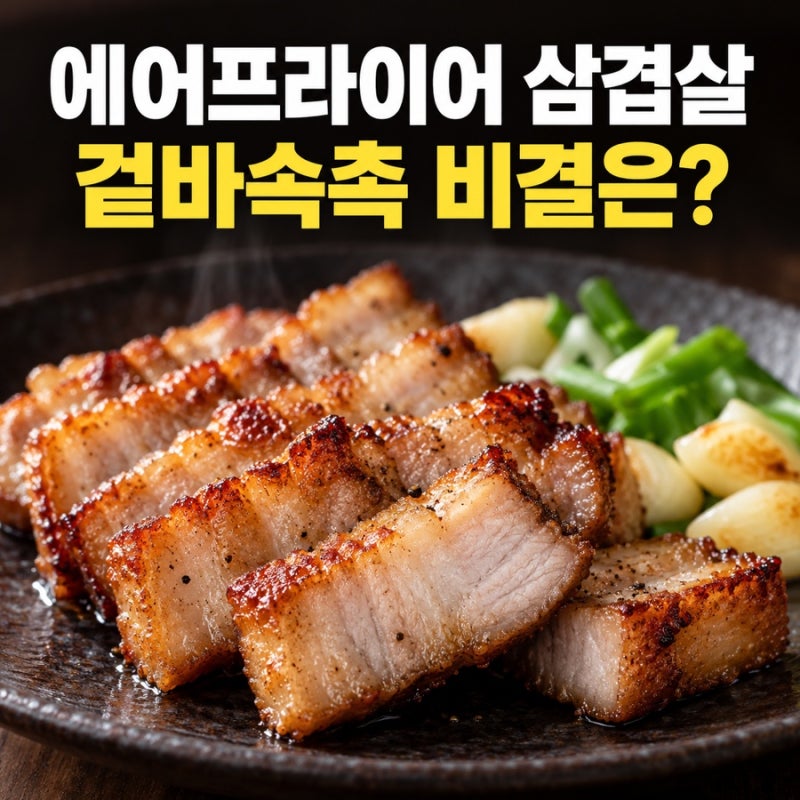 에어프라이어 삼겹살, 왜 퍽퍽할까? 겉바속촉 만드는 온도·시간의 비밀