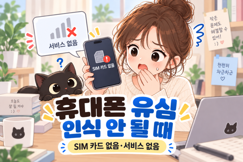 휴대폰 유심 인식 안 될 때, 'SIM 카드 없음'·'서비스 없음' 해결 방법
