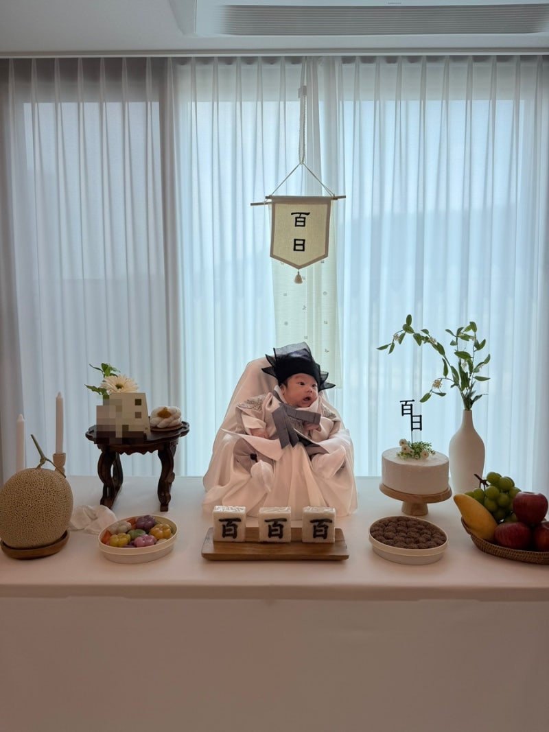 아기 백일 셀프 백일상 차리기 (백일상 대여, 과일 및 백일떡 구입 후기)