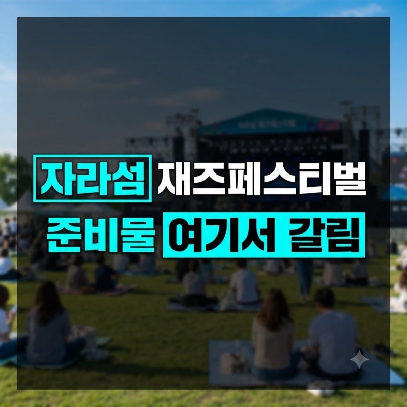 자라섬 재즈페스티벌 준비물 총정리: 피크닉 매트 규격부터 와인 반입 규정까지 완벽 가이드