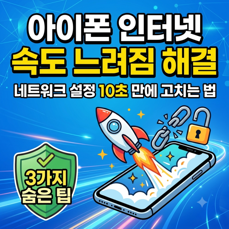 아이폰 인터넷 속도 느려짐 해결 네트워크 설정 10초 만에 고치는 법