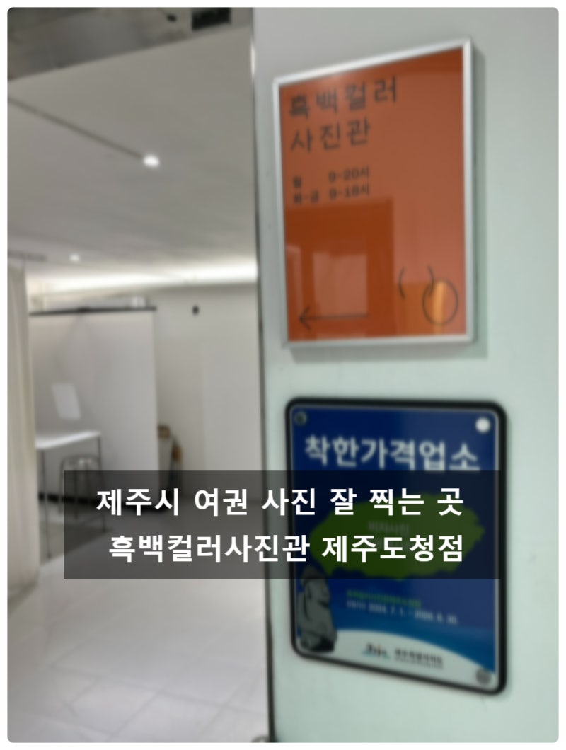 제주 여권사진 잘 찍는 곳 - 흑백컬러사진관 제주도청점 방문 후기