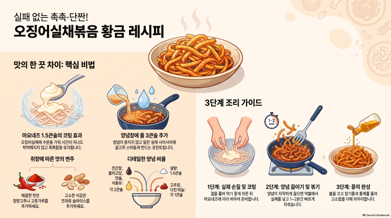 오징어실채볶음 레시피