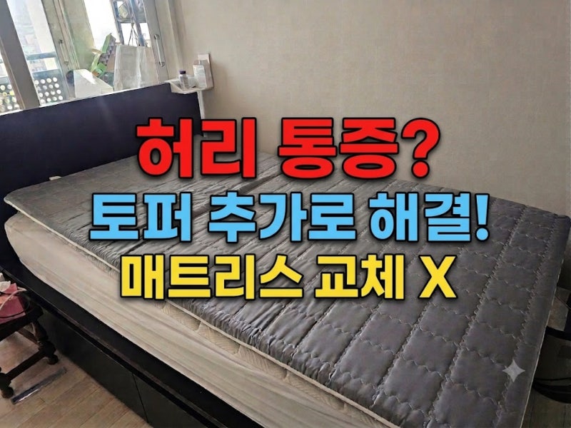 자주 허리 삐끗하는 복부비만인의 침대 토퍼 한 달 사용 찐후기