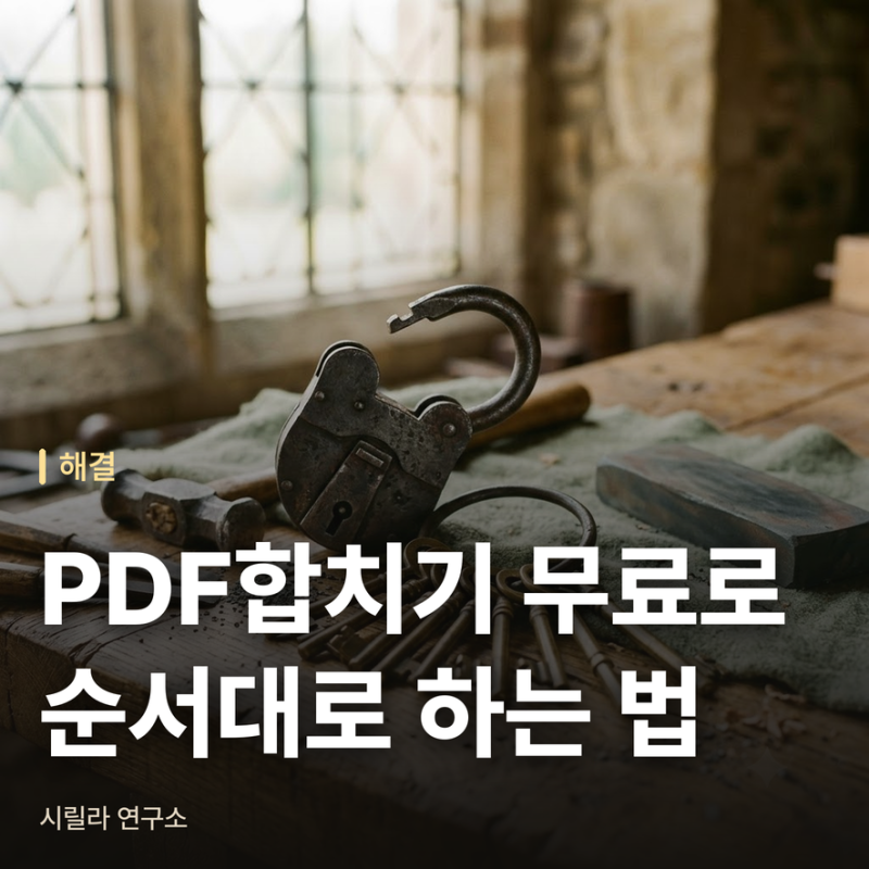 PDF합치기 무료로 순서대로 하는 법