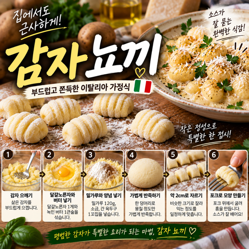 감자 뇨끼 반죽 만드는 법