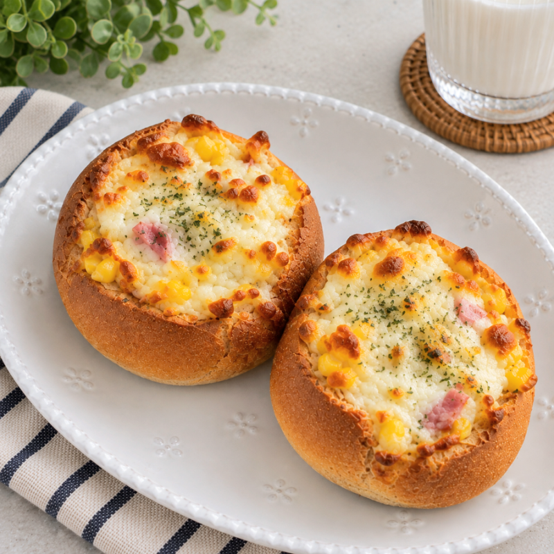 중학생 아침메뉴 모닝빵 피자｜스리라차 마요 소스로 간단하게