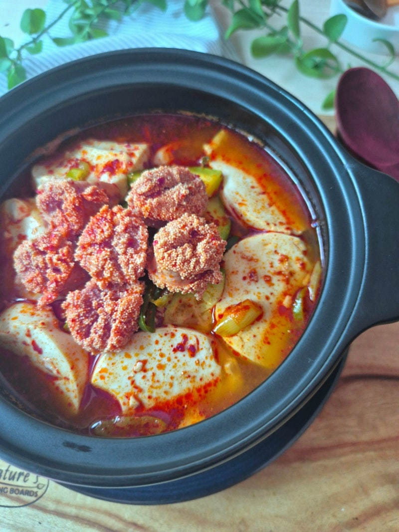 명란 순두부찌개 레시피 명란 넣고 칼칼하게 끓이는법
