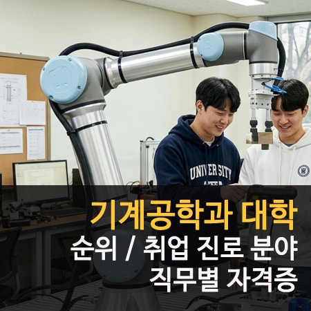 기계공학과 대학 순위 및 취업 진로 전망 핵심 자격증