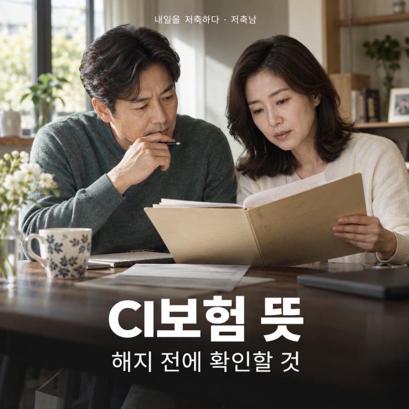 CI보험 뜻, 해지환급금 보기 전에 확인할 5가지