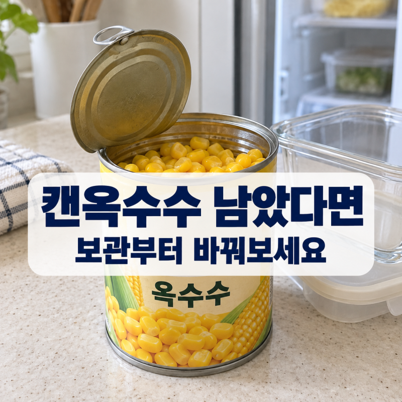 남은 캔옥수수, 캔째 냉장고에 넣어도 될까?