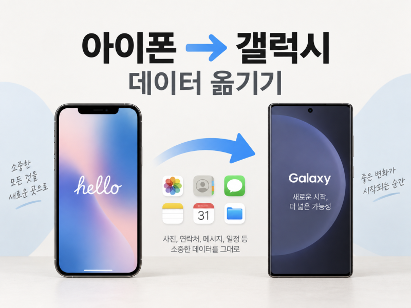 아이폰에서 안드로이드로 데이터 옮기기｜아이폰에서 갤럭시로 이동하는 방법