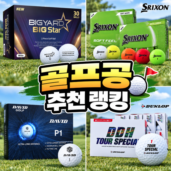 골프공 추천 랭킹 TOP5｜2피스·3피스 골프볼 가격과 특징 비교